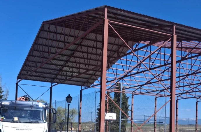 Estructura cubrición pista